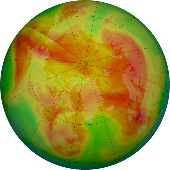 Arctic ozone map for 26 April 1981